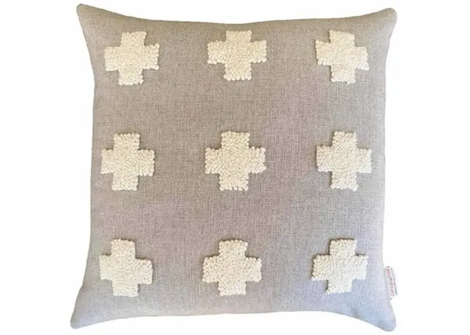 Cotton Tree - Punch Needle Naturals Pillow - Beige 20" - Powered by People