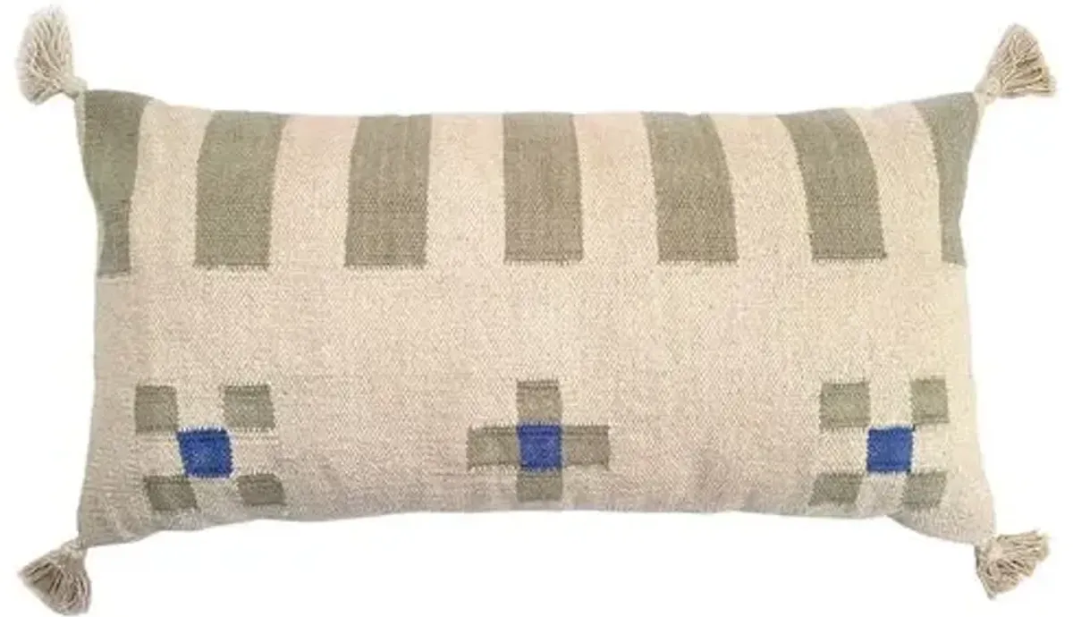 Bit of Meraki - Maira 14"x28" Lumbar Pillow - Cream - Powered by People