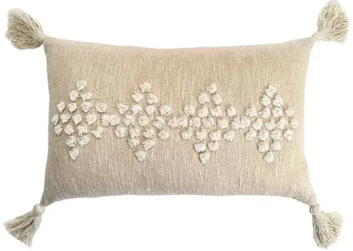 Bit of Meraki - Viha 16"x26" Lumbar Pillow - Cream - Powered by People