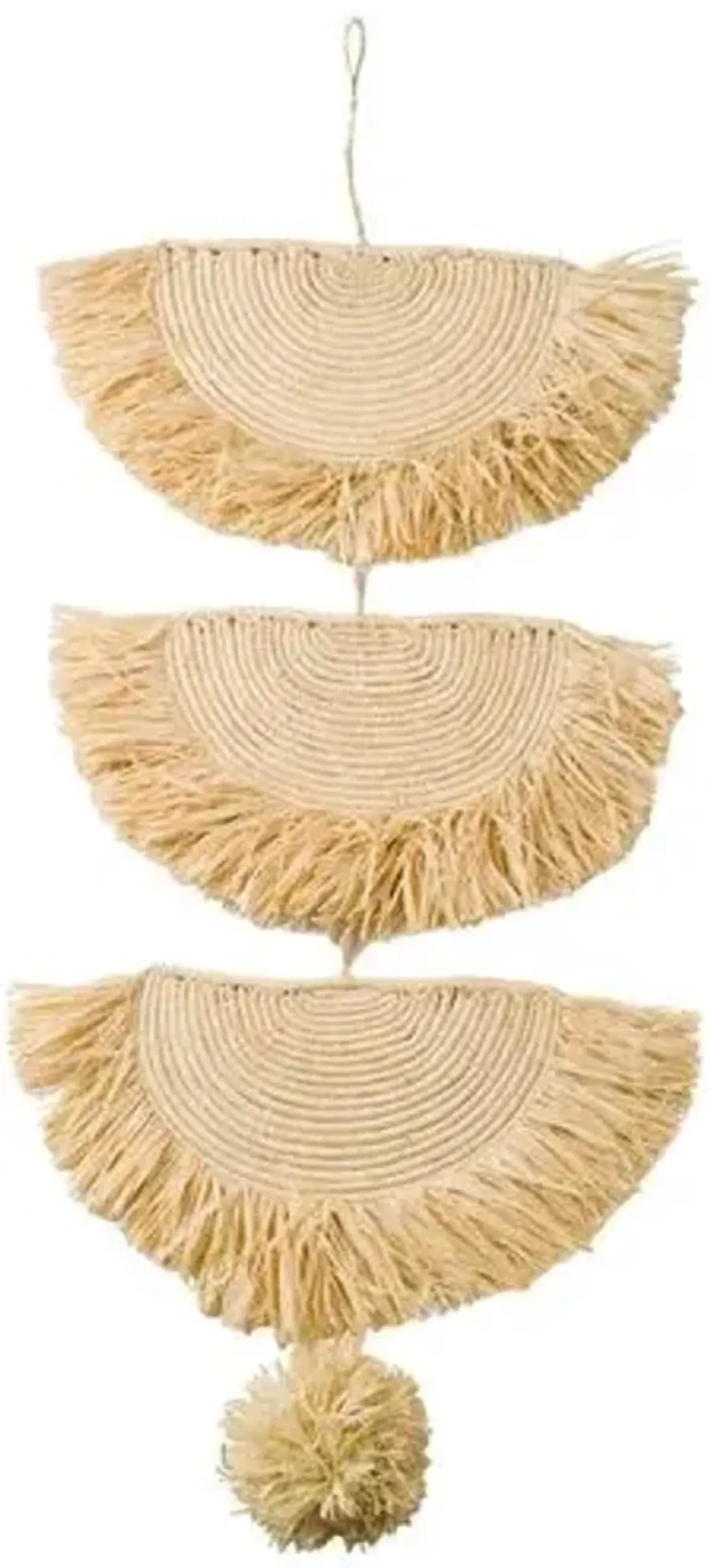 Floc - Raffia Parade Wall Hanging - Natural - Powered by People - Beige