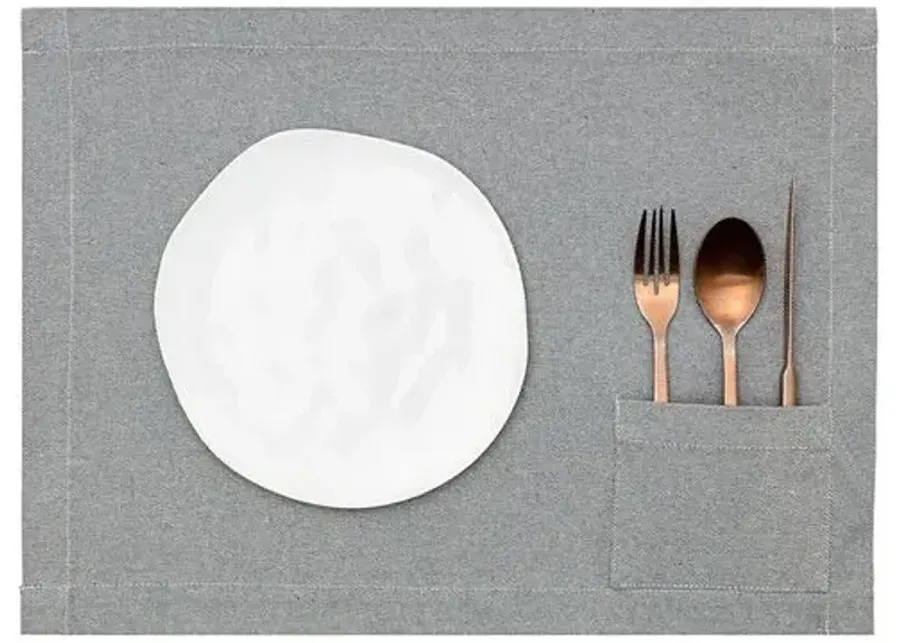 Meema - Set of 4 Placemats - Powered by People - Blue