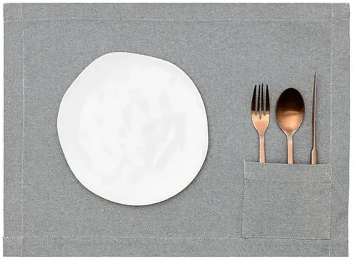 Meema - Set of 4 Placemats - Powered by People - Blue