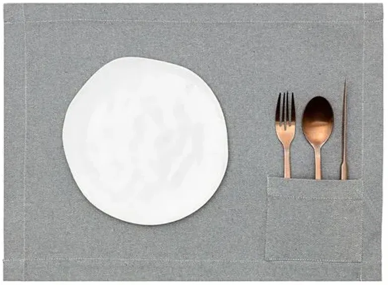 Meema - Set of 4 Placemats - Powered by People - Blue