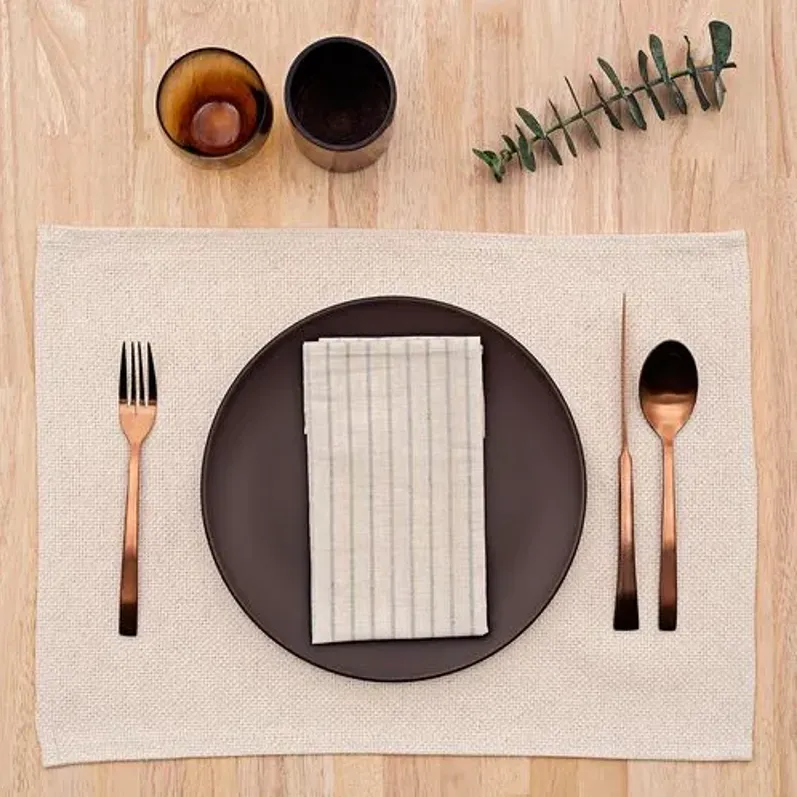 Meema - Set of 4 Rustic Placemats - Powered by People - Ivory