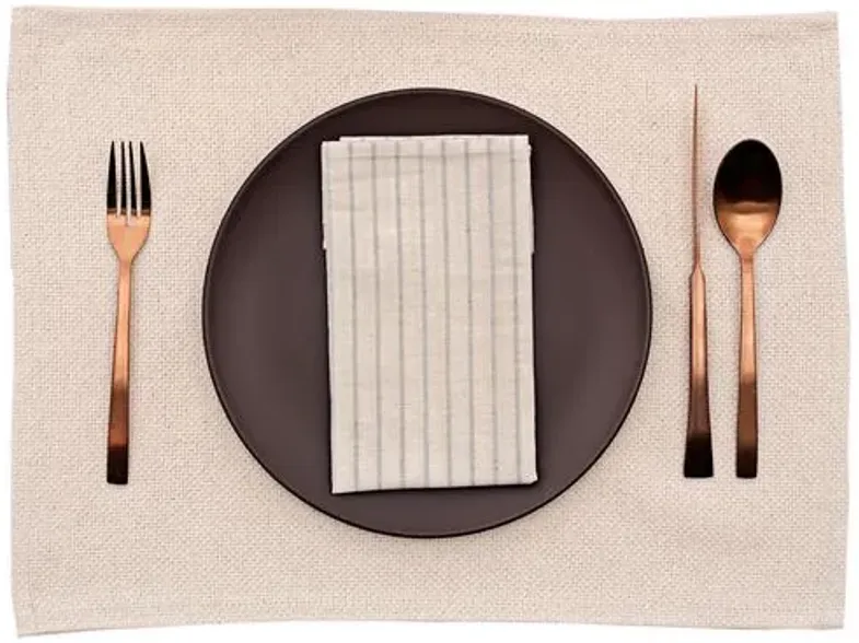 Meema - Set of 4 Rustic Placemats - Powered by People - Ivory