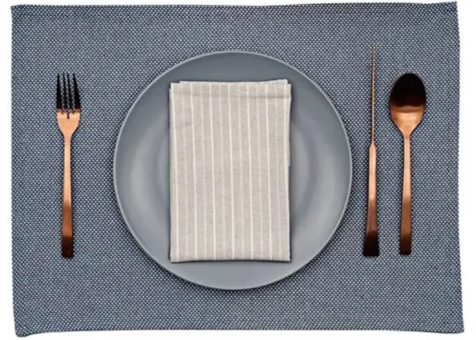 Meema - Set of 4 Rustic Placemats - Powered by People - Blue