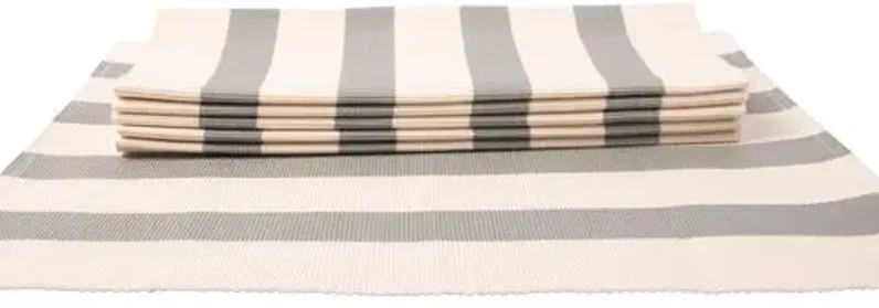 Siafu Home - Set of 4 Nyota Placemats - Gray - Powered by People