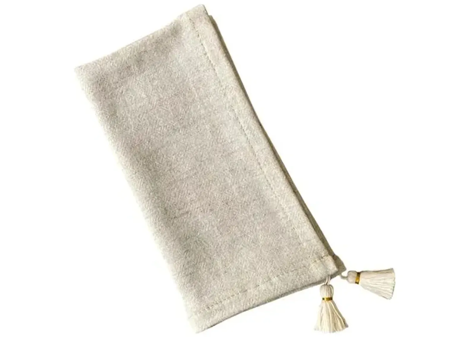 Tallo de Olivo - Set of 4 Tassel Napkins - Ivory - Powered by People