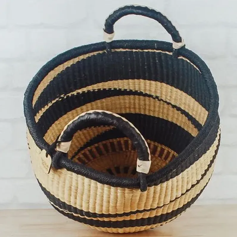 Big Blue Moma - Bolga Baskets - Powered by People - Black