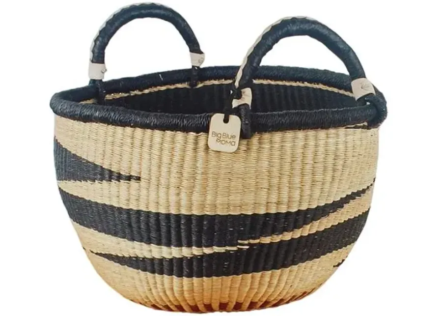 Big Blue Moma - Bolga Baskets - Powered by People - Black