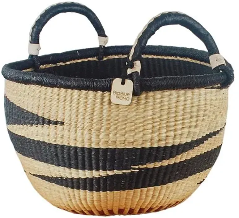 Big Blue Moma - Bolga Baskets - Powered by People - Black