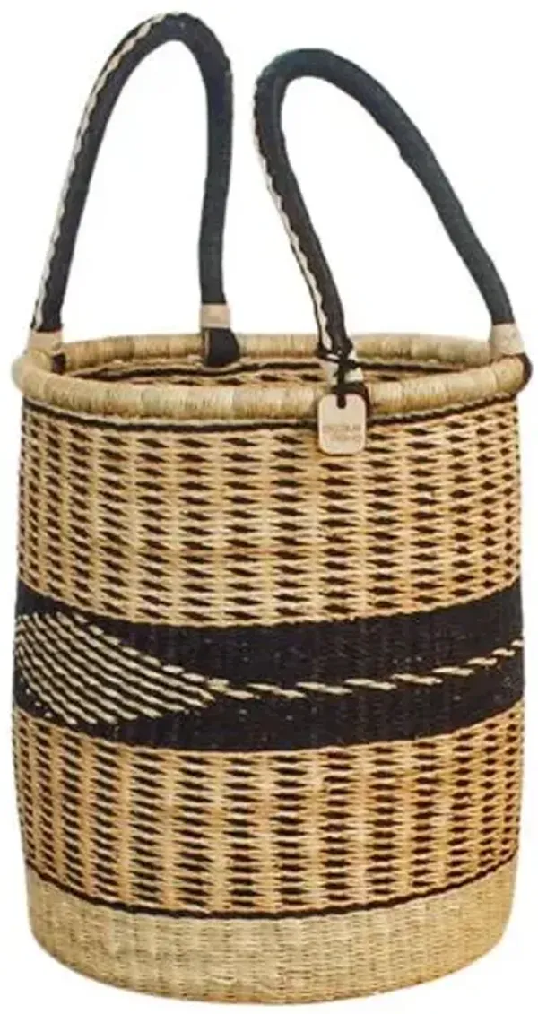 Big Blue Moma - Bolga Baskets - Powered by People - Black