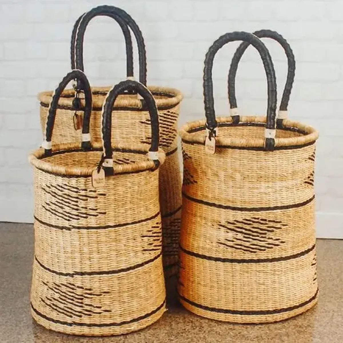 Big Blue Moma - Bolga Baskets - Powered by People - Black