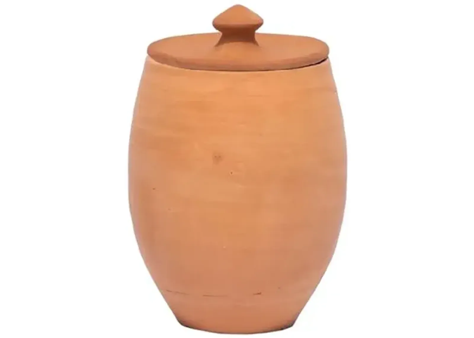 Alcantara Frederic - Artisanal Terracotta Pot with Lid - Powered by People - Brown