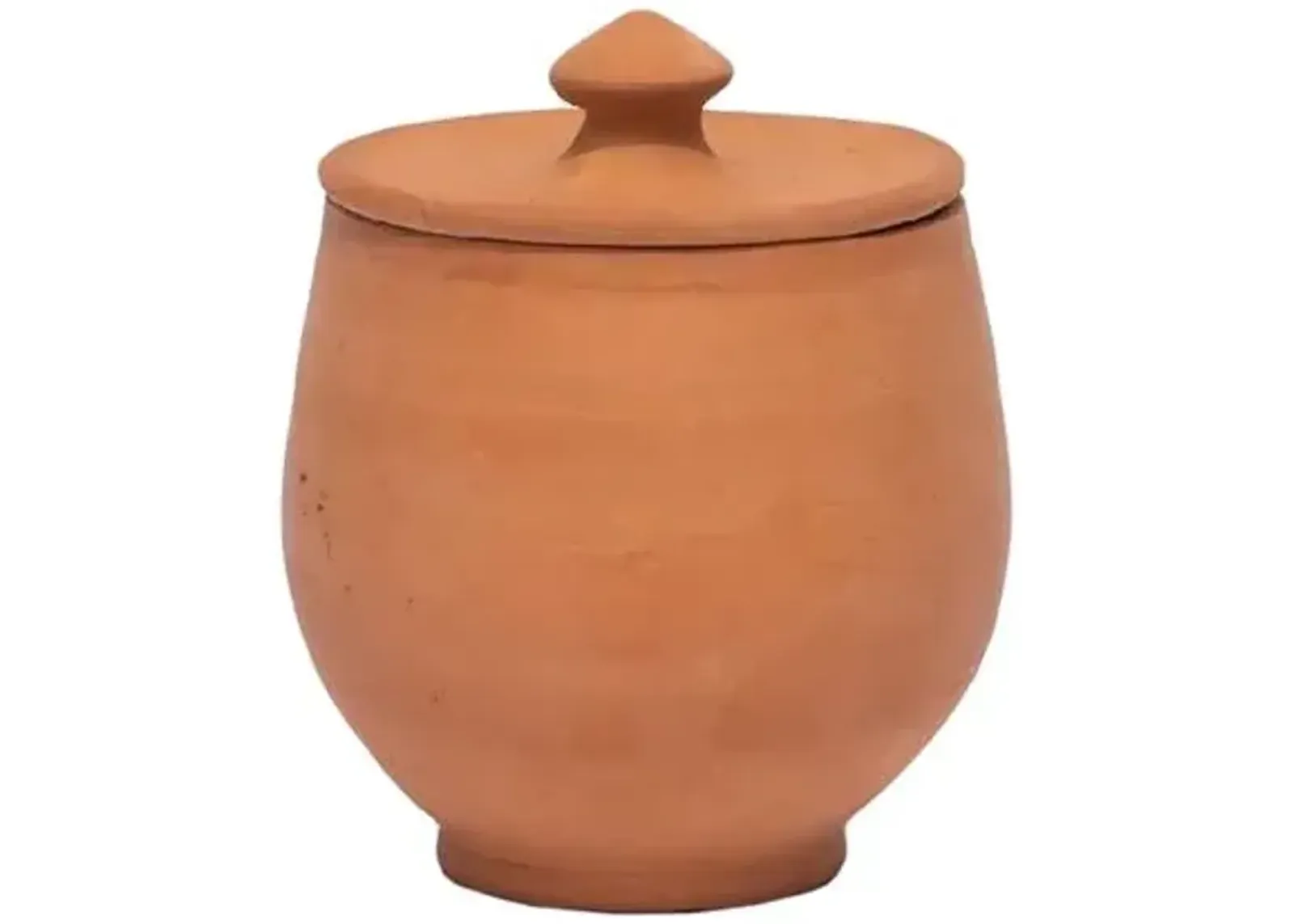 Alcantara Frederic - Artisanal Terracotta Pot with Lid - Powered by People - Brown