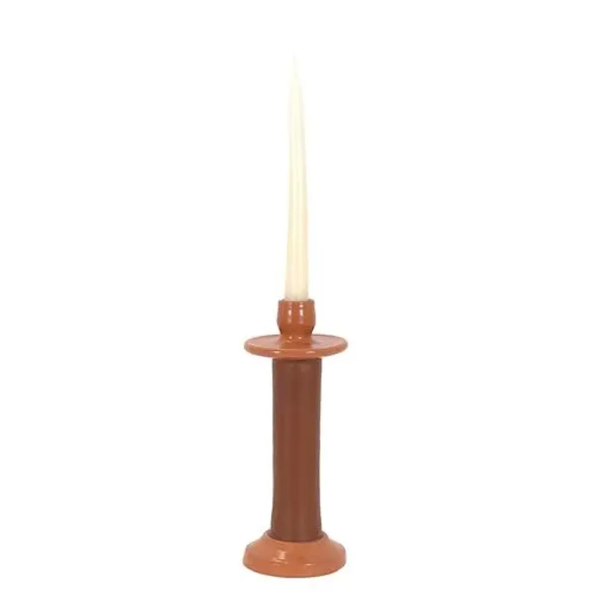 Alcantara Frederic - Med Leather Wrapped Candle Holder - Powered by People - Brown