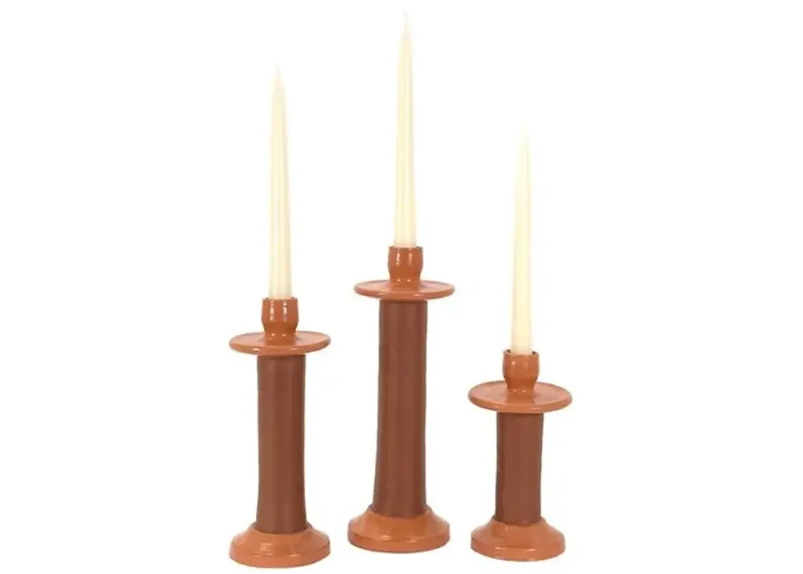 Alcantara Frederic - Med Leather Wrapped Candle Holder - Powered by People - Brown