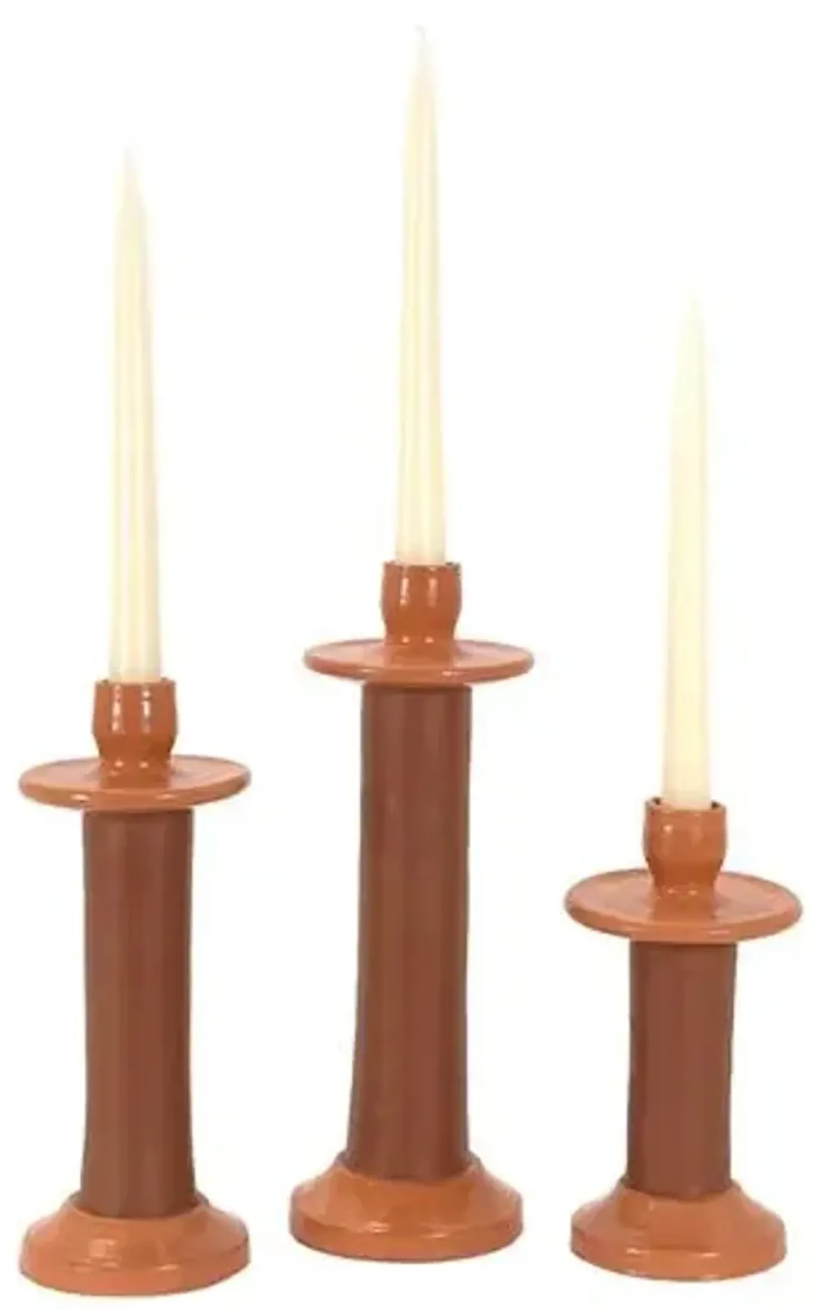 Alcantara Frederic - Med Leather Wrapped Candle Holder - Powered by People - Brown