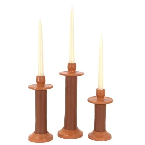 Alcantara Frederic - Med Leather Wrapped Candle Holder - Powered by People - Brown