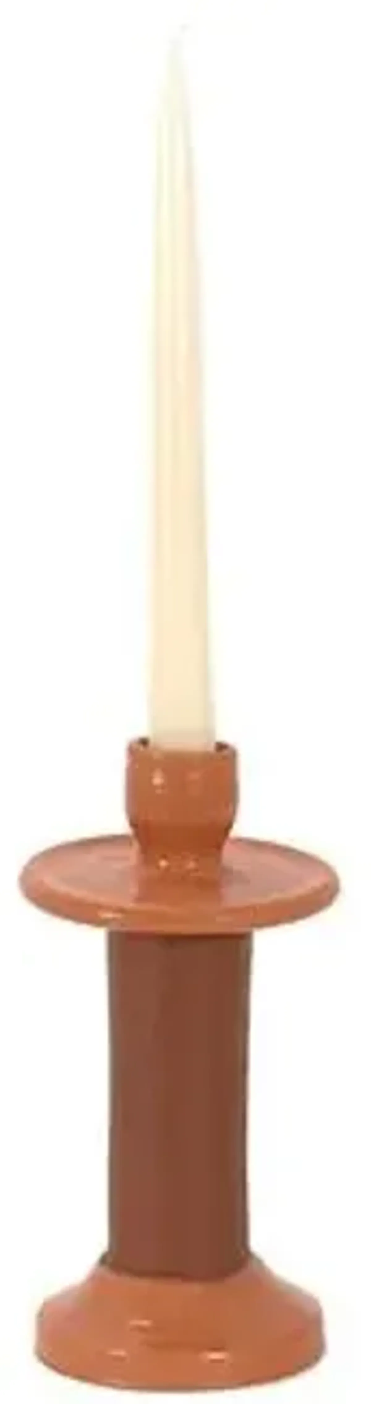 Alcantara Frederic - Small Leather Wrapped Candle Holder - Powered by People - Brown