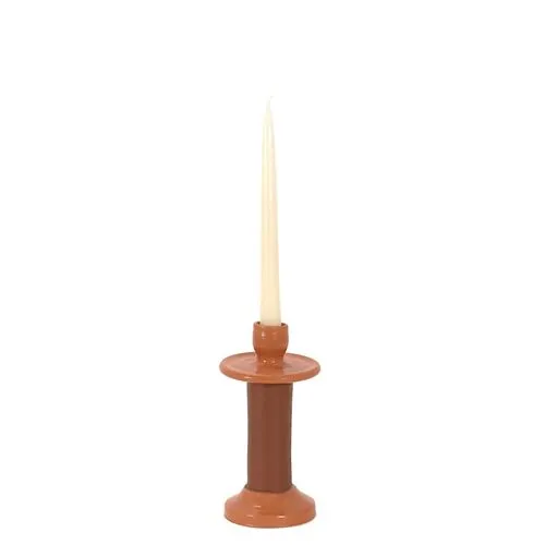 Alcantara Frederic - Small Leather Wrapped Candle Holder - Powered by People - Brown