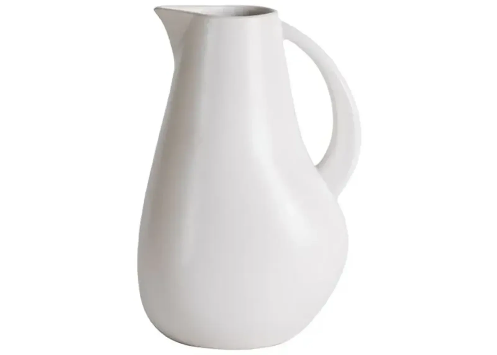 Gharyan Stoneware - Pitcher Kuduo 64 oz - Powered by People - White