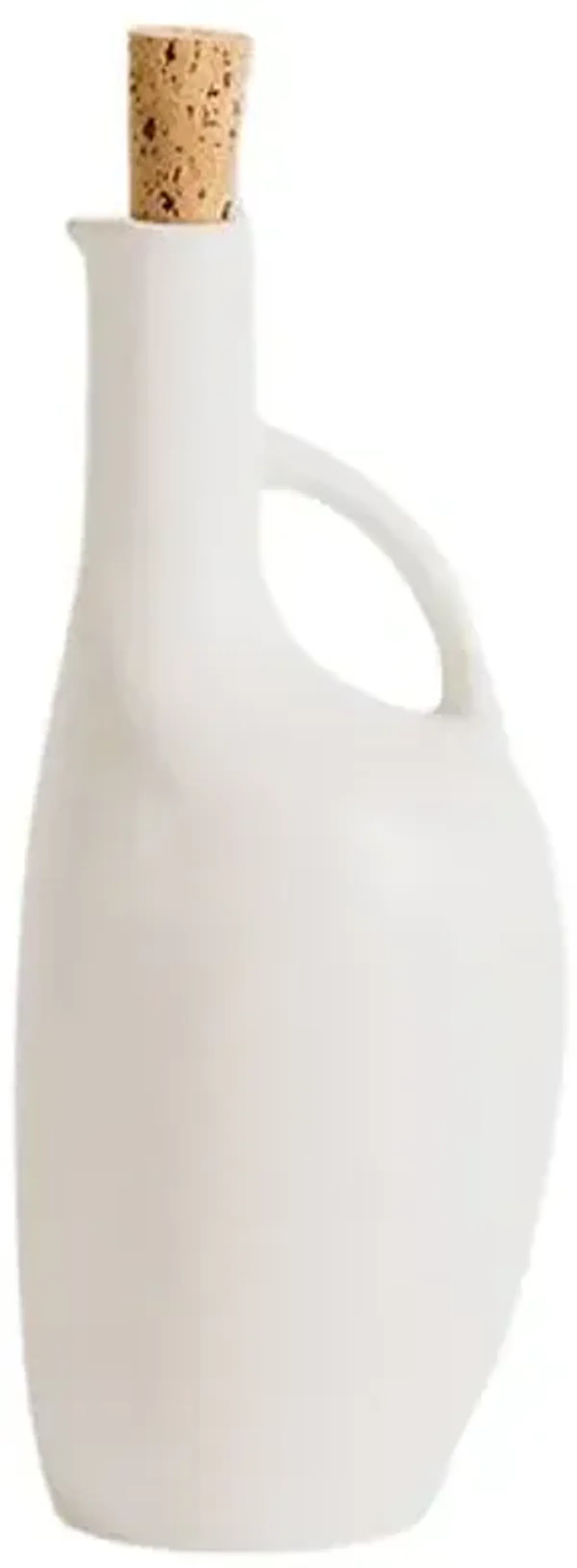 Gharyan Stoneware - Olive Oil Bottle Canard - 34oz - Powered by People - White