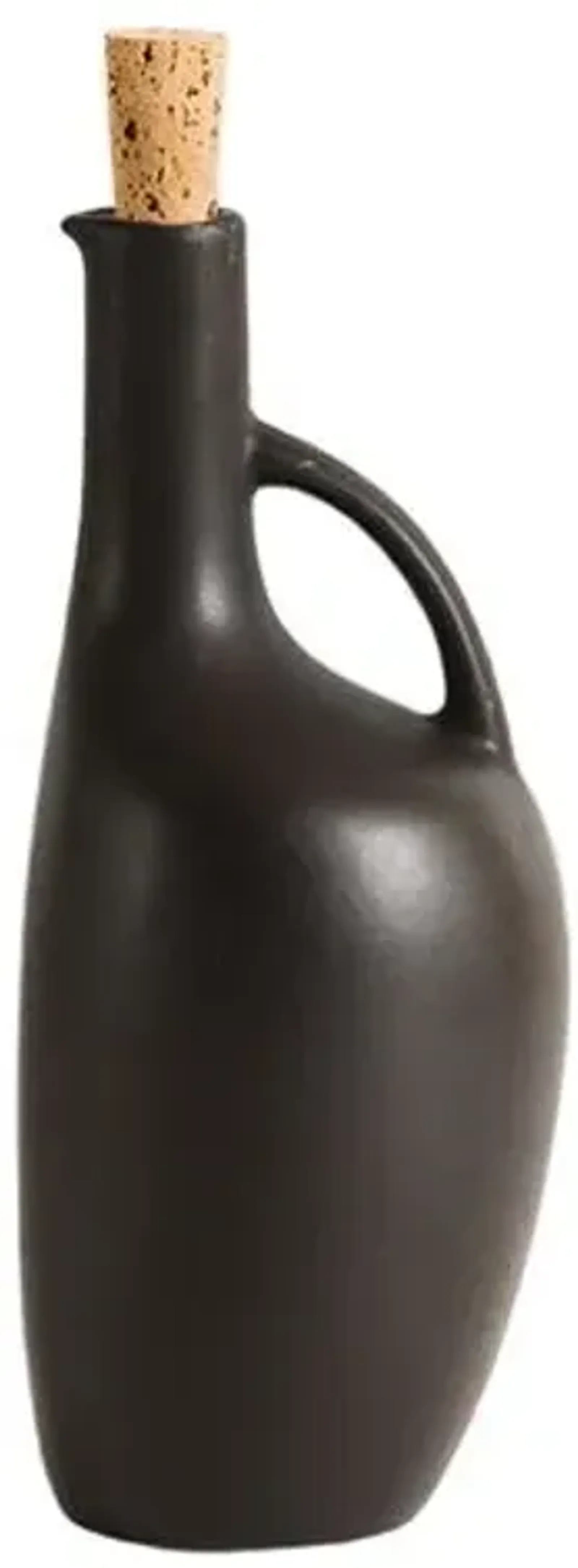 Gharyan Stoneware - Olive Oil Bottle Canard 34 oz - Powered by People - Black