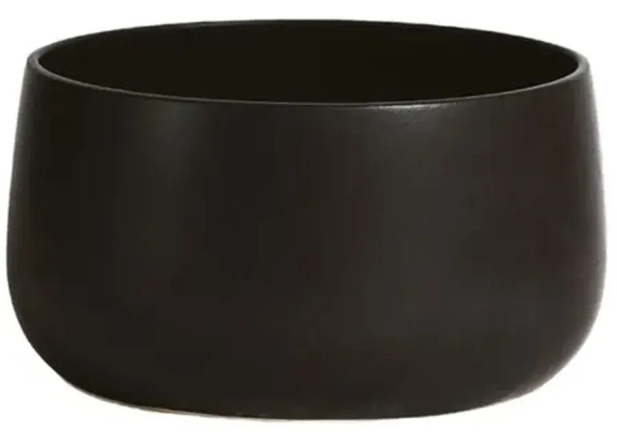 Gharyan Stoneware - Stoneware Serving Bowl - Powered by People - Black