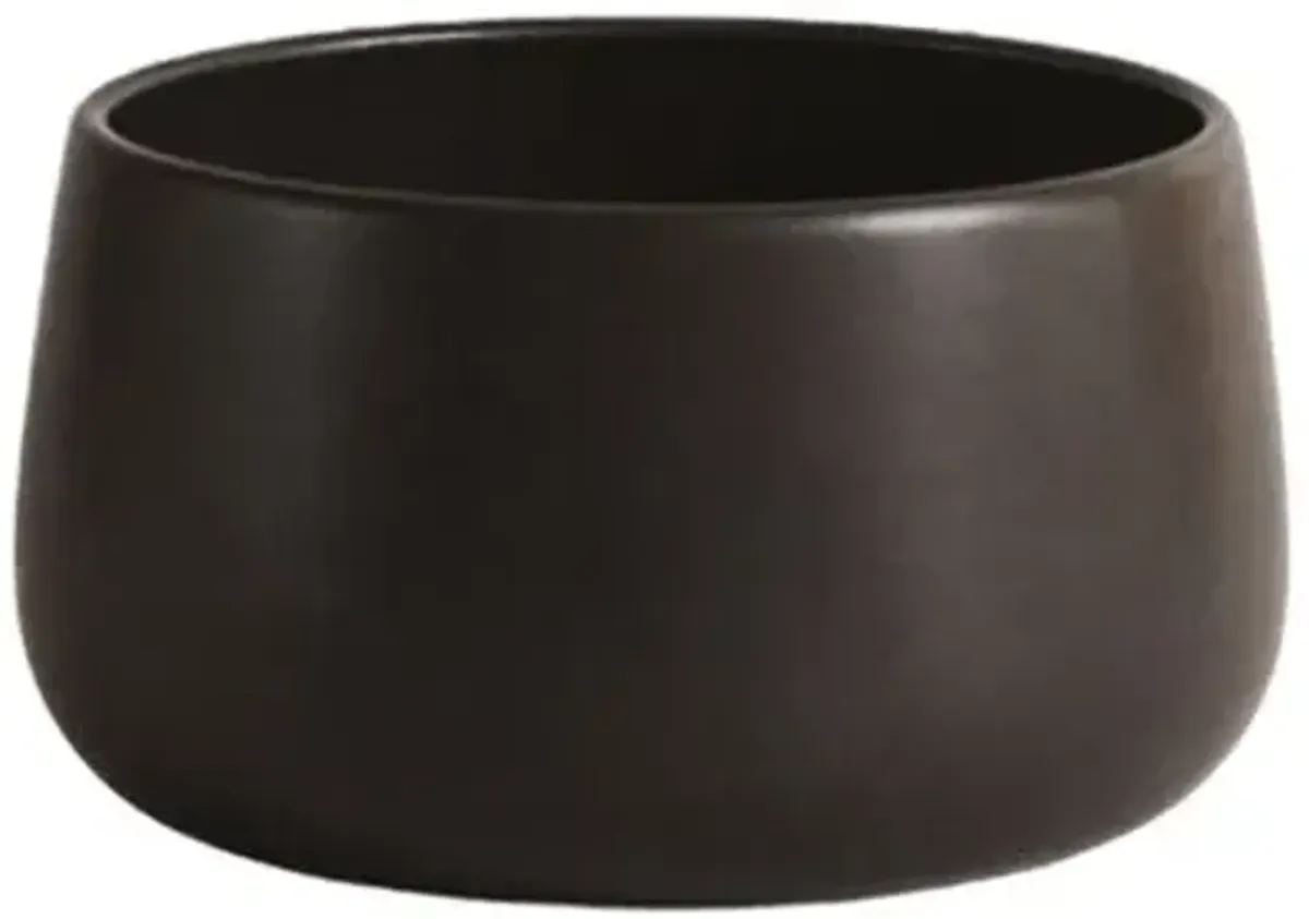 Gharyan Stoneware - Stoneware Serving Bowl - Powered by People - Black