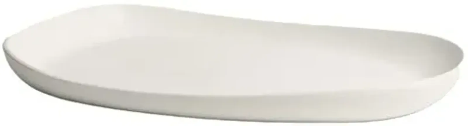 Gharyan Stoneware - Stoneware Long Serving Platter - Powered by People - White