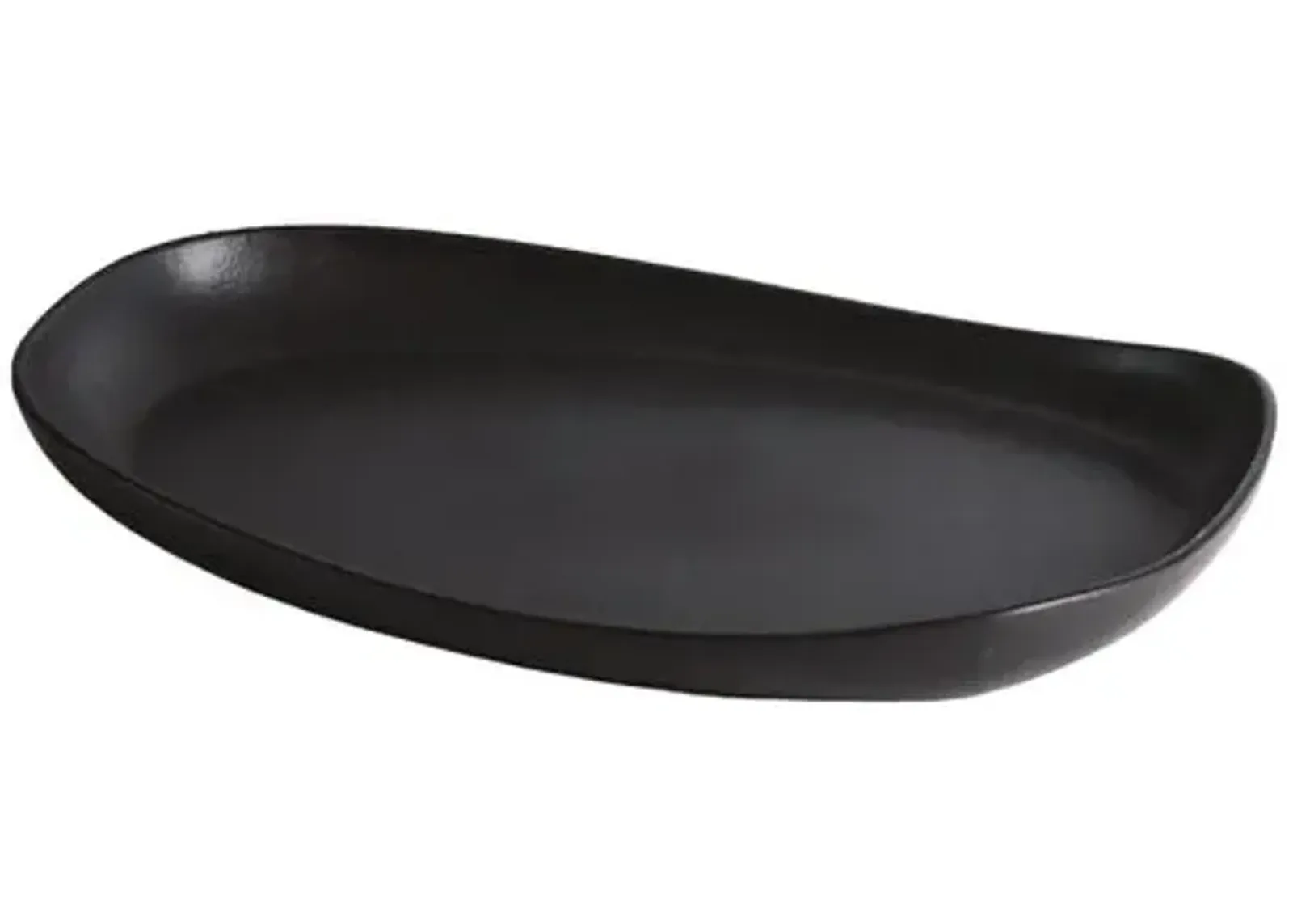 Gharyan Stoneware - Stoneware Long Serving Platter - Powered by People - Black