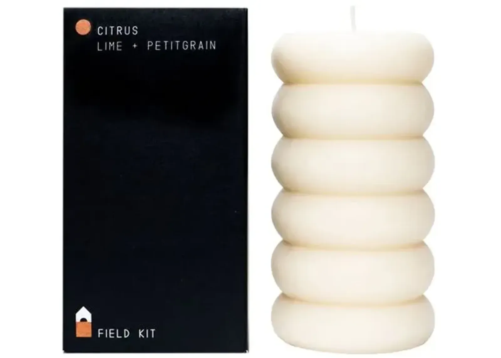 Field Kit - Citrus Pillar Candle - Powered by People - White