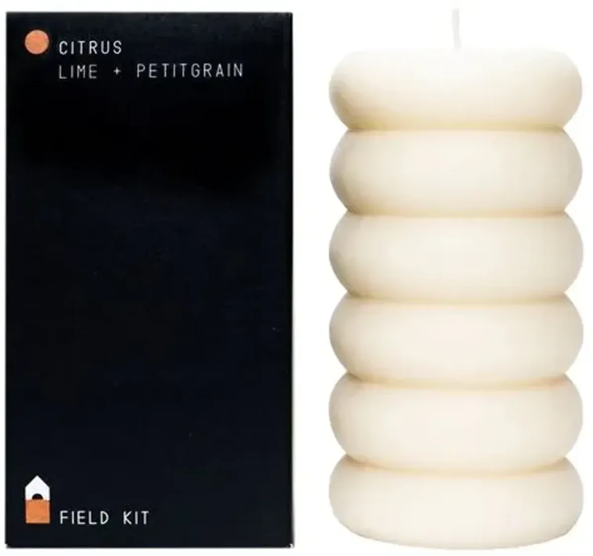 Field Kit - Citrus Pillar Candle - Powered by People - White