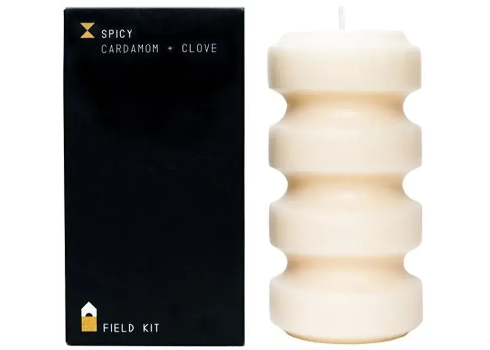 Field Kit - Spicy Pillar Candle - Powered by People - White