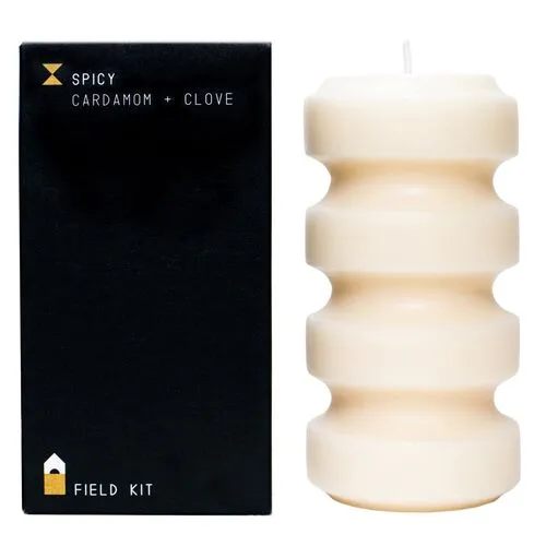 Field Kit - Spicy Pillar Candle - Powered by People - White