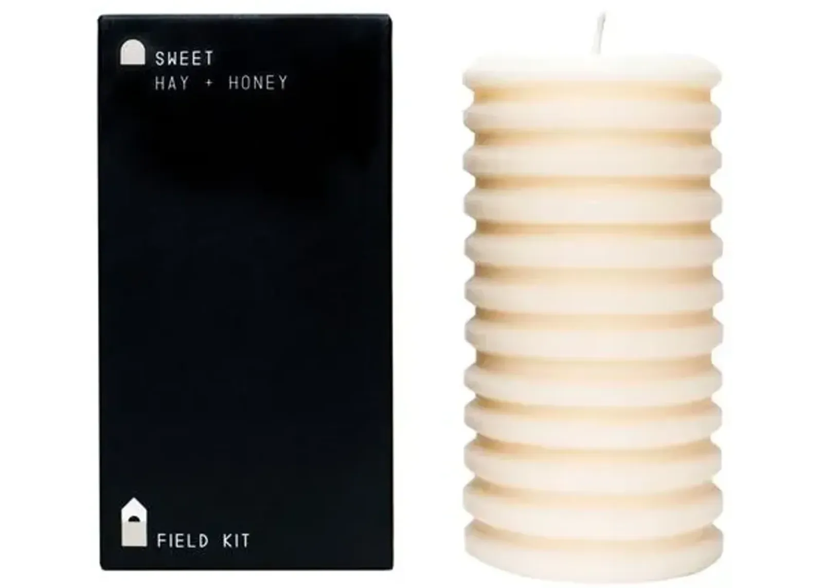 Field Kit - Sweet Pillar Candle - Powered by People - White