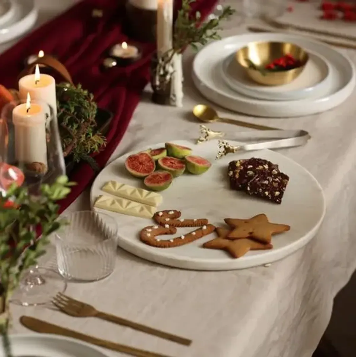 Fleck - White Marble Platter - Powered by People