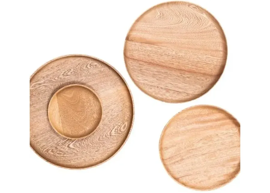 Chechen Wood Design - Rosa Morada Wooden Small Plate - Powered by People - Brown