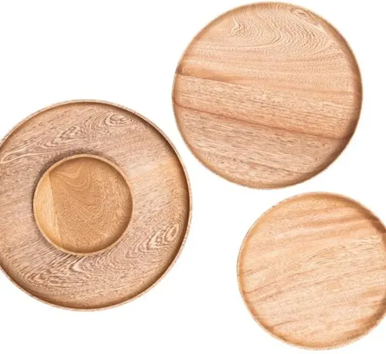 Chechen Wood Design - Rosa Morada Wooden Small Plate - Powered by People - Brown