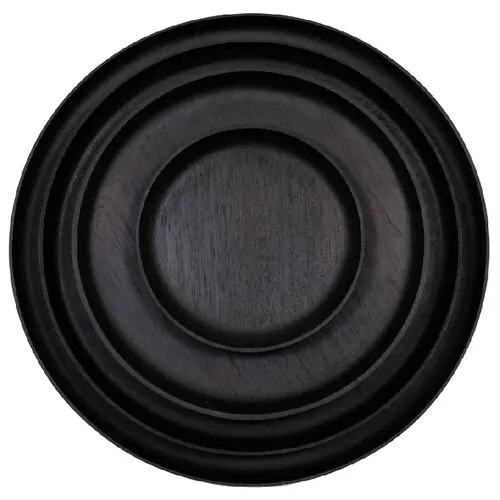 Chechen Wood Design - Rosa Morada Wooden Small Plate - Powered by People - Black