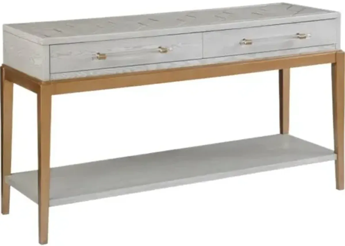 Alden Console Table - Graphite Gray/Gold