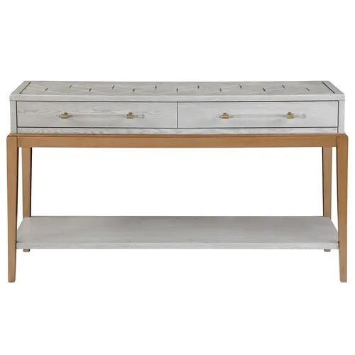 Alden Console Table - Graphite Gray/Gold