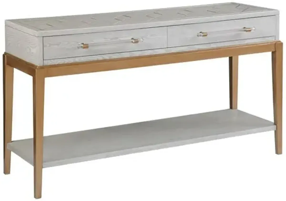 Alden Console Table - Graphite Gray/Gold