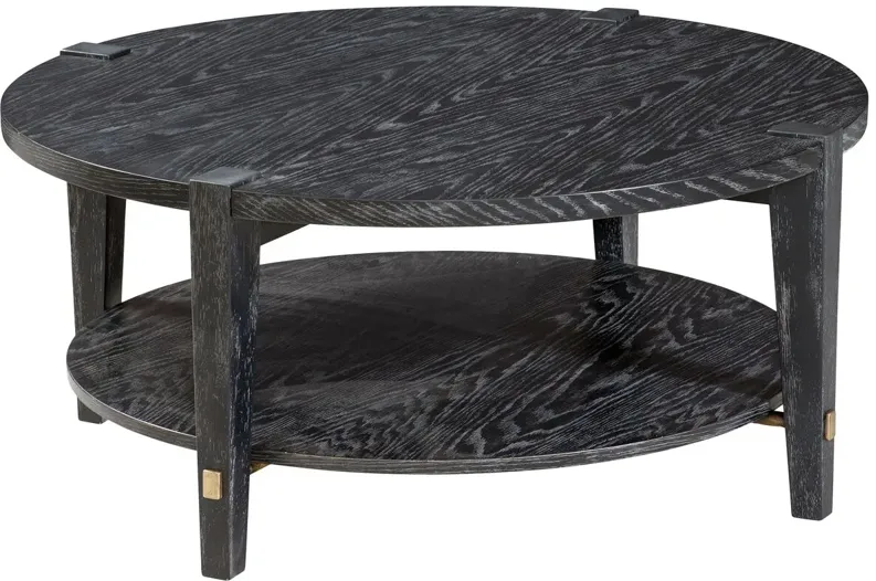 Everett Round Cocktail Table, Black