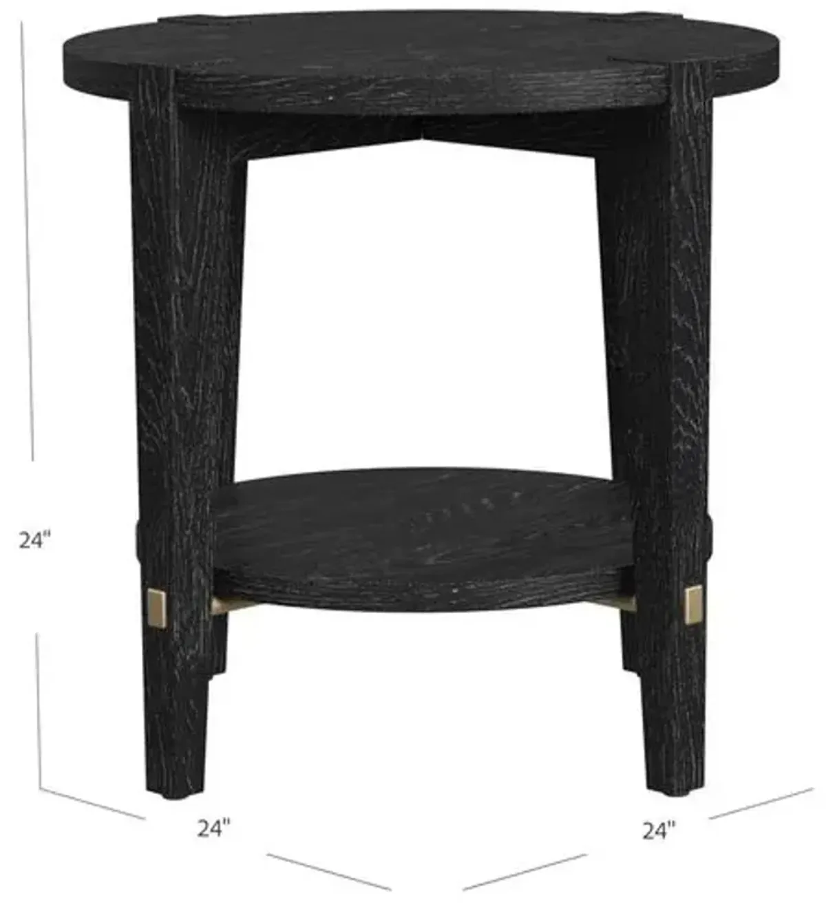 Everett Round End Table - Black