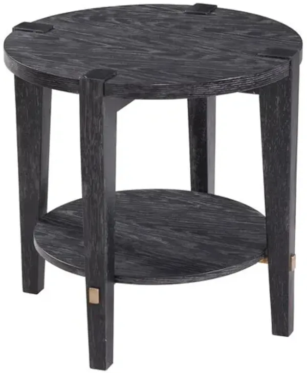 Everett Round End Table - Black