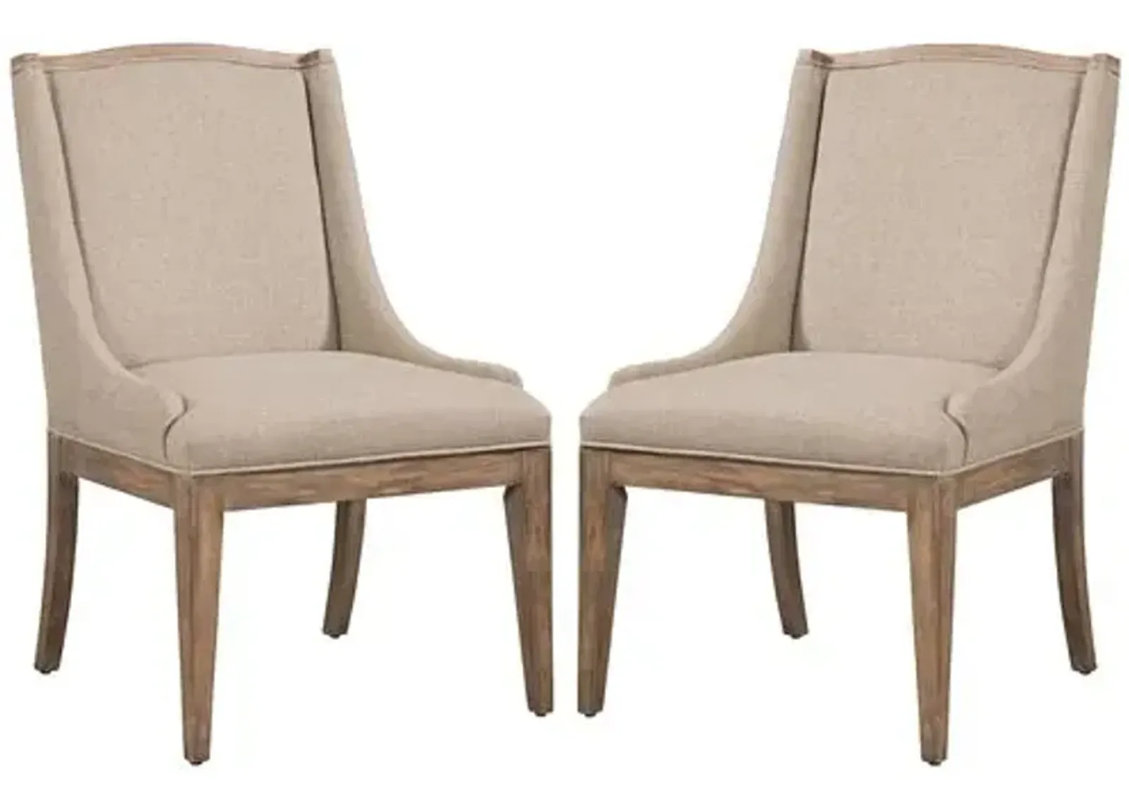 Set of 2 Carlisle Parsons Dining Chairs - Beige