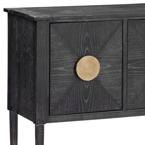 Harrison Console Table - Cerused Black Oak