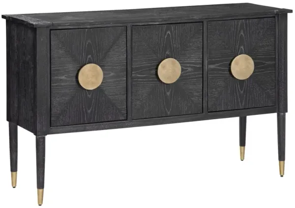 Harrison Console Table, Cerused Black Oak